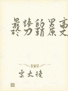 最棒的男高中生于刀鞘原文阅读