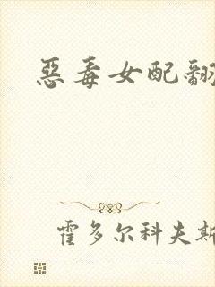 《恶毒女配翻身后》小说封面