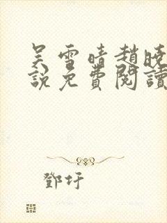 吴雪晴赵晓东小说免费阅读