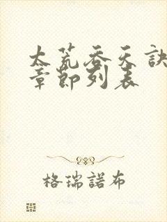 太荒吞天诀最新章节列表