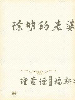 徐明的老婆封面