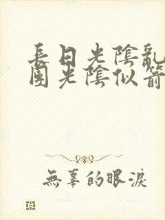 长日光阴乱作一团光阴似箭时渺