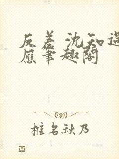 反差 沈知遇晏应笔趣阁