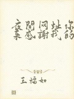 夜间网址你会回来感谢我的