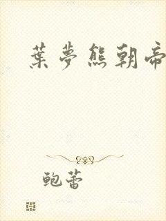 叶梦熊朝帝封面