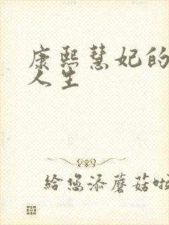 康熙慧妃的躺赢人生