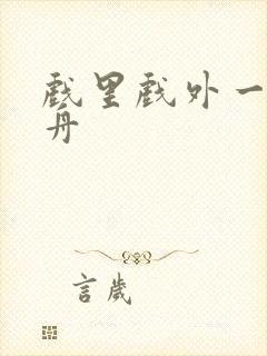 戏里戏外一叶孤舟封面