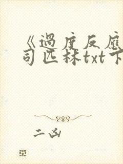 《过度反应》阿司匹林txt下载封面