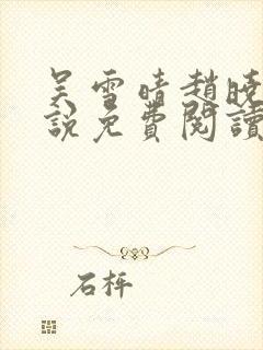 吴雪晴赵晓东小说免费阅读