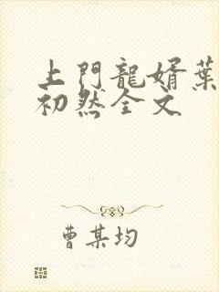 上门龙婿叶辰萧初然全文