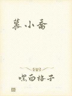 慕小乔封面