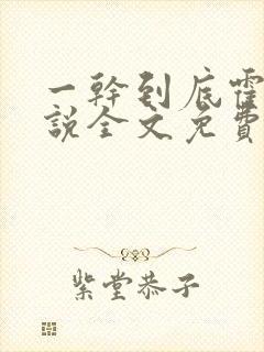 一干到底霍坤小说全文免费阅读