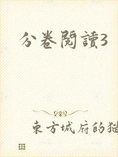 分卷阅读3