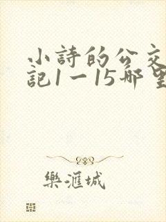 小诗的公交车日记1一15哪里能看
