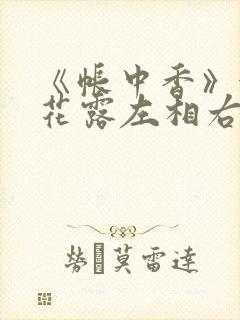 《帐中香》金银花露左相右相