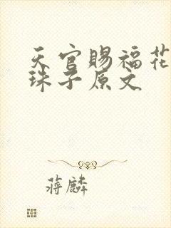 天官赐福花怜塞珠子原文