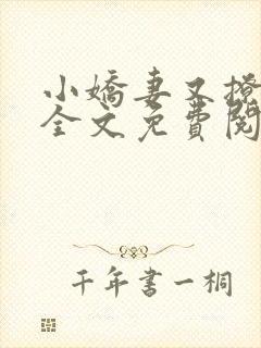 小娇妻又撩又甜全文免费阅读