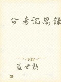 公考沉思录