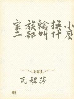 家族轮换小说第二部叫什么名字