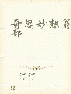 奇思妙想翁十三部封面