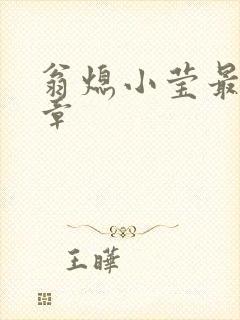 翁熄小莹最新节章