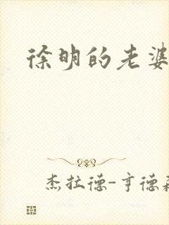 徐明的老婆封面