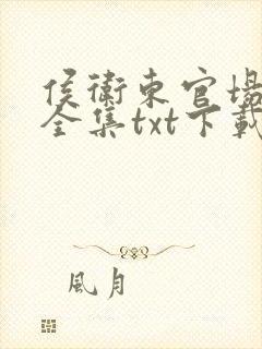 侯卫东官场笔记全集txt下载