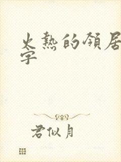 火热的领居中文字