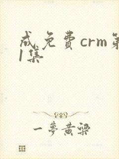 成免费crm第1集