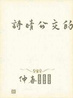 诗晴公交的小说