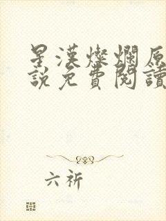 星汉灿烂原著小说免费阅读