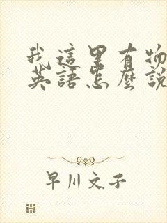 我这里有物资用英语怎么说