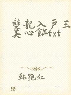双龙入户三人行夹心饼txt