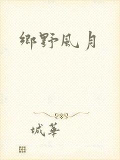 《乡野风月》小说封面