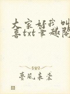 大家好我叫林小喜txt笔趣阁
