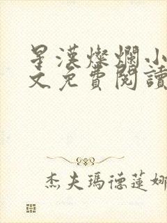 星汉灿烂小说全文免费阅读