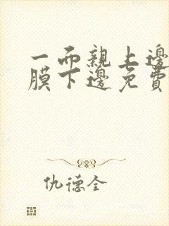 一面亲上边一面膜下边免费阅读