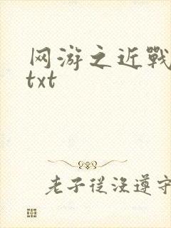 网游之近战法师txt
