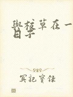 与校草在一起的日子