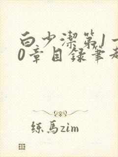 白少洁第1一40章目录笔趣阁