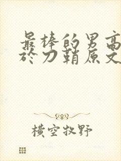 最棒的男高中生于刀鞘原文阅读