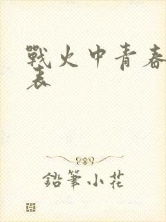 战火中青春演员表