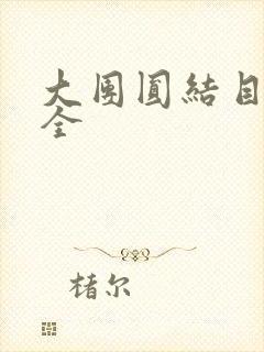 大团圆结目录大全