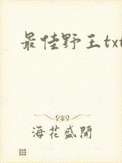 最佳野王txt