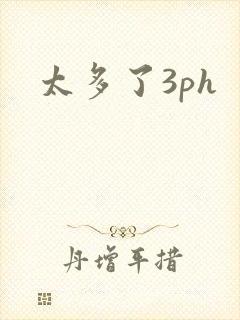 太多了3ph封面