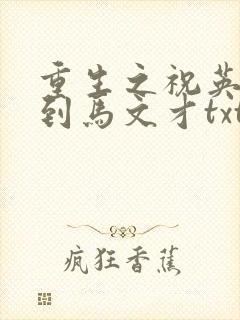 重生之祝英台遇到马文才txt