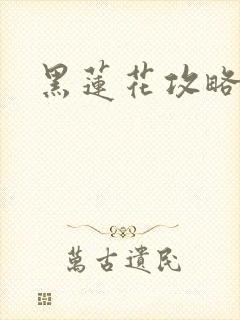 黑莲花攻略手册