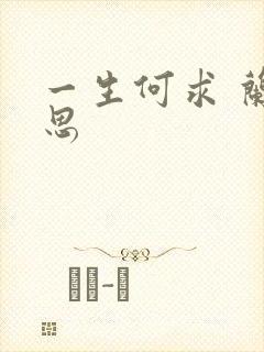 一生何求 兰思思