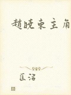 赵晓东主角小说