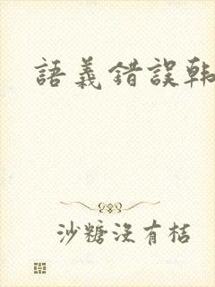 语义错误韩剧
